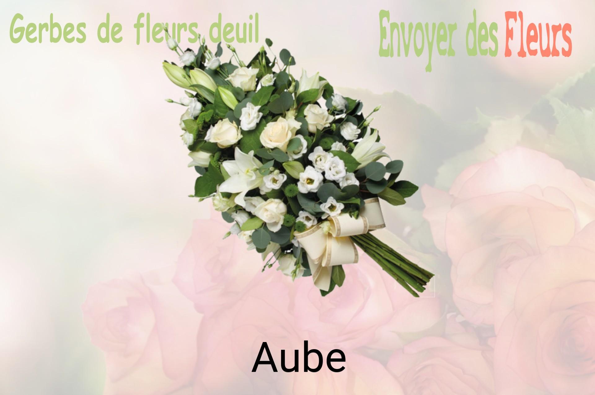 Gerbe de fleurs de deuil livrée à Aube